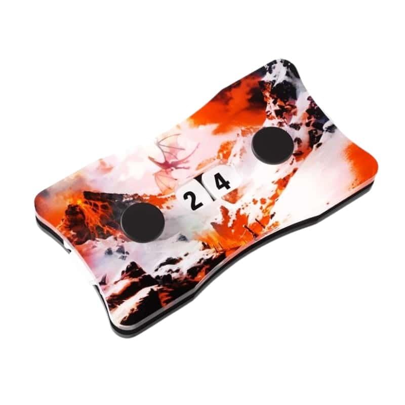 Gamegenic Life Counter – Life Counters Double Dials: Mountain – Smooth & Tough – Compatible with Magic The Gathering Commander Deck, Marvel Champions – Play MTG, TCG, LCG - style: Mountains
