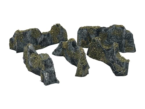 Natural Barriers - Miniature Tabletop Wargaming Terrain (Painted) (Stone) - color: Stone