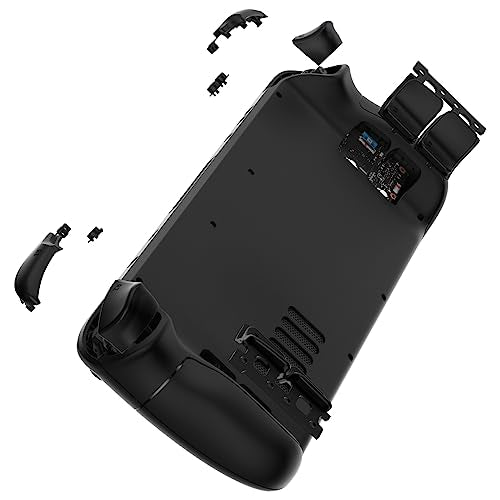 eXtremeRate Black Replacement Full Set Buttons for Steam Deck, DIY Custom ABXY D-pad Trackpad Bumpers Triggers Buttons and Screwdriver Tools for Steam Deck LCD Handheld Console - Console NOT Included - color: Black