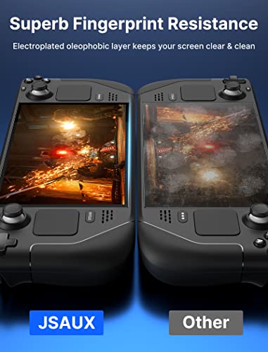 JSAUX PC0105 Steam Deck Case with Adjustable Angle Stand + 2-Pack Steam Deck Screen Protector