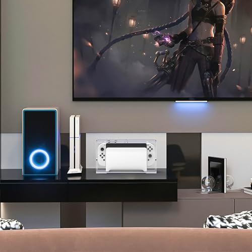 Geekria Clear Dock Dust Cover Compatible with Nintendo Switch Dock and Switch OLED Dock, Locking Anti-Scratch Protective Cover, Dustproof Display Case