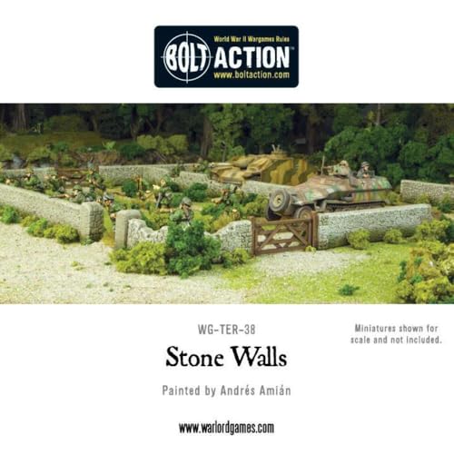 Warlord Games Stone Walls, Tabletop Model Plastic Scenery for Wargames