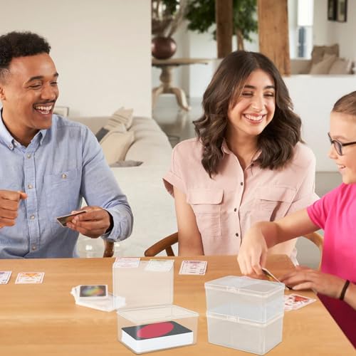 Uncle Yang 4PCS Plastic Game Card Storage Box Playing Card Case (NO Cards) | Card Game Storage High Capacity Playing Cards Case Compatible with Medium UNO Card Game