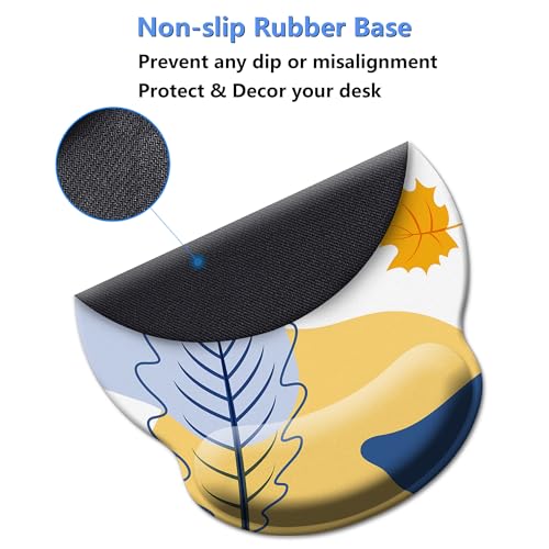 Mouse Pad Wrist Support,Ergonomic Mouse Pad with Wrist Rest,Comfortable Mousepad with Smooth Wrist Rest,Pain Relief Mouse Pads for Non-Slip Base,Computer,Laptop,Office & Home (Modern Abstract2) - color: Modern Abstract2