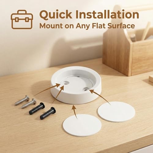 Wall Mount Holder for Hunter Douglas PowerView Remote Control Gen 2 & Gen 3 Surface Mount Bracket Station Only with Adhesive Strip and Screw, White 1 Pack - color: White