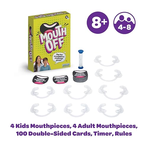 Mouth Off Card Game - Family Games for Kids and Adults, Guess the Phrase Before the Timer Runs Out, Family Game Night, 4-8 Players, Ages 8+ - style: Mouth Off