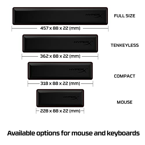 HyperX Wrist Rest – Mouse – Cooling Gel – Memory Foam – Anti-Slip,Black - size: Mouse