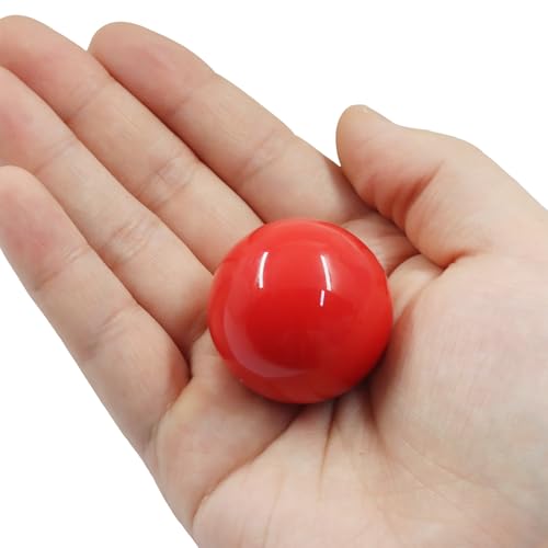 ZOCCVI 35mm Arcade Joystick Ball Top Handle, Red and Blue, 2 Pcs | M6 Thread, Plastic Replacement Knob, DIY Arcade Game Fight Stick, Round - color: Red+Blue(Round)