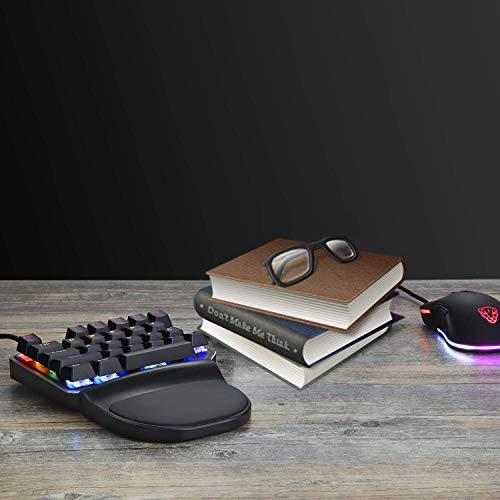 MOTOSPEED One-handed Mechanical Mini Gaming Keypad 27 keys, 9 LED Backlit USB Wired Mechanical Gaming Keyboard for Pro Keyboard Computer/PC/Desktop/Laptop