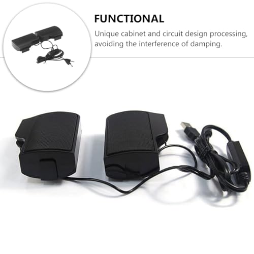 VALICLUD USB Computer Speaker Clip-on for Laptop Desktop, Wired Music Voice Box with 3. Power Supply, Compact Home Office Monitor Soundbar