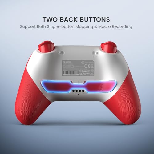 GameSir Super Nova Wireless Gaming Controller for PC/Switch/Switch 2/iOS/Android, 1000Hz Polling Rate, Hall Effect Stick & Trigger, Rubberized Grips, RGB Lighting, 1000mAh - Red - color: Red