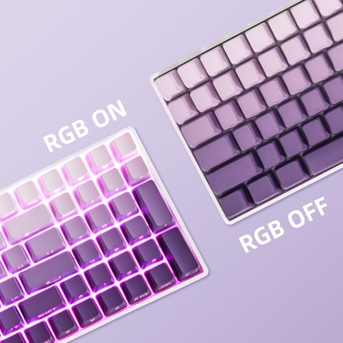 ZORNHER ZH100 Wireless Mechanical Keyboard,98% Purple Creamy Keyboard with Number Pad,Full Size Gaming Keyboard,Lighted Up PBT Dipped Keycaps,KKT Red Switches - color: Purple Gradient, size: TTC Red Switch (Linear Switch)