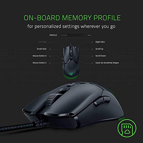 Razer Viper Mini - Wired Gaming Mouse for PC/Mac (Ultralight 61g, Ambidextrous, Speedflex Cable, 8500 DPI Optical Sensor, Chroma RGB Illumination) Black - style: Viper Mini