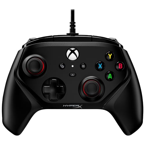 HyperX Clutch Gladiate – Wired Controller for Xbox One, Xbox Series X|S, PC, Officially Licensed by Xbox, Dual Trigger Locks, Programmable Buttons, Dual Rumble Motors - color: Black