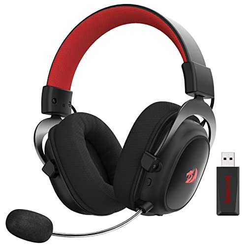 Redragon H510 PRO 3-Mode RGB Gaming Headset - 7.1 Surround Sound - 53MM Audio Drivers in Memory Foam Ear Pads w/Durable Fabric Cover- Multi Platforms Headphone - USB Powered for PC/PS4/NS - color: Black Wireless H510 PRO