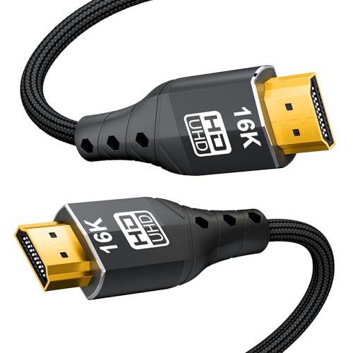 ZIKNYDO HDMI 2.2 Cable 3.3ft/1m (96Gbps, 16K/10K/8K/4K, Dynamic HDR, HDR10+, Dolby Vision, Dolby Atmos, DTS:X, HDCP 2.2&2.3) Ultra High Speed HDMI Cable Compatible with PS5, Xbox, Desktop Host - size: 3.3FT* 1