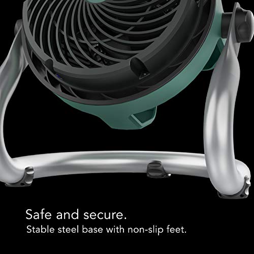 Vornado EXO51 Small Heavy Duty Air Circulator, 3-Speed High Velocity Shop Fan, Dustproof and Water-Resistant, Powerful Motor, Industrial High Impact Case, Whole Room Air Circulator, Green - style: EXO51 - Small
