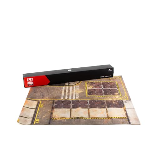 Apex Legends: The Board Game - Playing Mat - Double-Sided Neoprene Map - Kings Canyon & Expansion Layout - 62x62cm - Stitched Corners