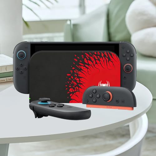 Switch 2 Dock Cover, Custom Faceplate Cover for Nintendo Switch 2 Charging Docking Station Scratch-Resistant & Abrasion-Resistant Hard PC Shell Protector Spider, Black - color: Black Spider