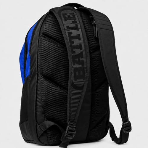 Battle Vault Backpack - Lightweight & Durable Bag With Large Front Pocket, Adjustable Shoulder Straps, Soft-Lined Top Sleeves - color: Royal/White