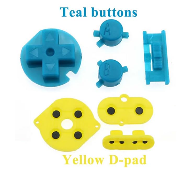 Silicone Rubber Conductive Button Pad with A B Power ON Off Buttons for Gameboy Color GBC (B) - color: B