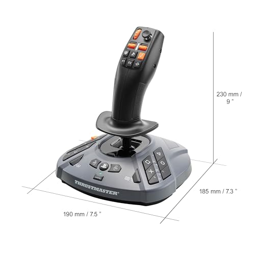 Thrustmaster SimTask FarmStick 3-Axis Farming Joystick - PS5 & PC | Plug and play for FS25, 33 programable inputs, thumbwheel, mini-stick, triggers, rocker switches, H.E.A.R.T sensors - style: Farmstick | Playstation
