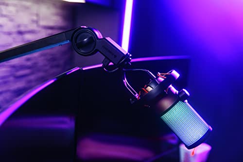 CHERRY MA 6.0 UNI Premium Microphone Arm Stand. Adjustable and Universal Mic. Made of Aluminum with Desk Clamp, For Podcast, Streaming, Gaming or Office. Built in USB Hub with Two Ports