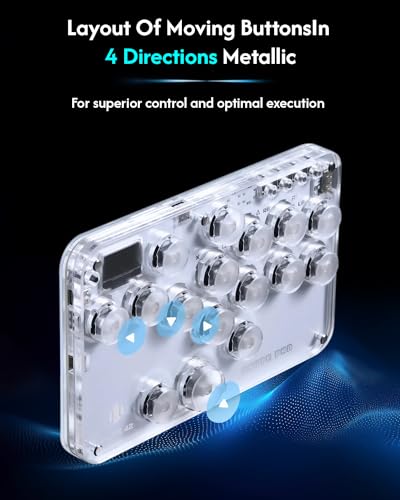 Sehawei Haute42 Arcade Stick 16Keys All-Button Gamerfinger with Custom RGB & Turbo Functions,Arcade Controller Street Fight for PC/Ps3/Ps4/Switch/Steam Game Keyboard-Supports Hot Swap & SOCD