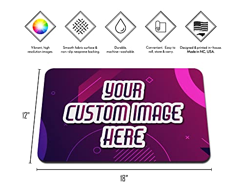 Custom Playmat - Personalize with Your Image or Art - Create Your Own Gaming Mat - Perfect for MTG, TCG, LCG (18"x12") - size: 18" x 12"