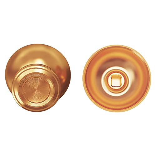 eXtremeRate Custom Gold Metal Thumbsticks for PS5 Controller, Replacement Aluminum Analog Stick Joystick for PS4 Controller - color: Gold