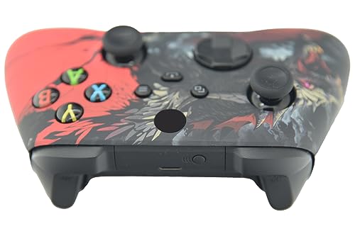 ProControllers LLC Hand Airbrushed Fade Custom Controller Compatible with Xbox Series X/S & Xbox One (Series X/S Black Dragon) - color: Series X/S Black Dragon