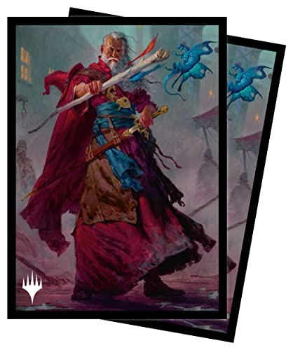 Ultra PRO - Magic: The Gathering Battle for Baldur's Gate, Commander Legend 100ct Card Sleeves (Elminster) - Protect Your Collectible Trading Cards with ChromaFushion Technology - color: Elminster