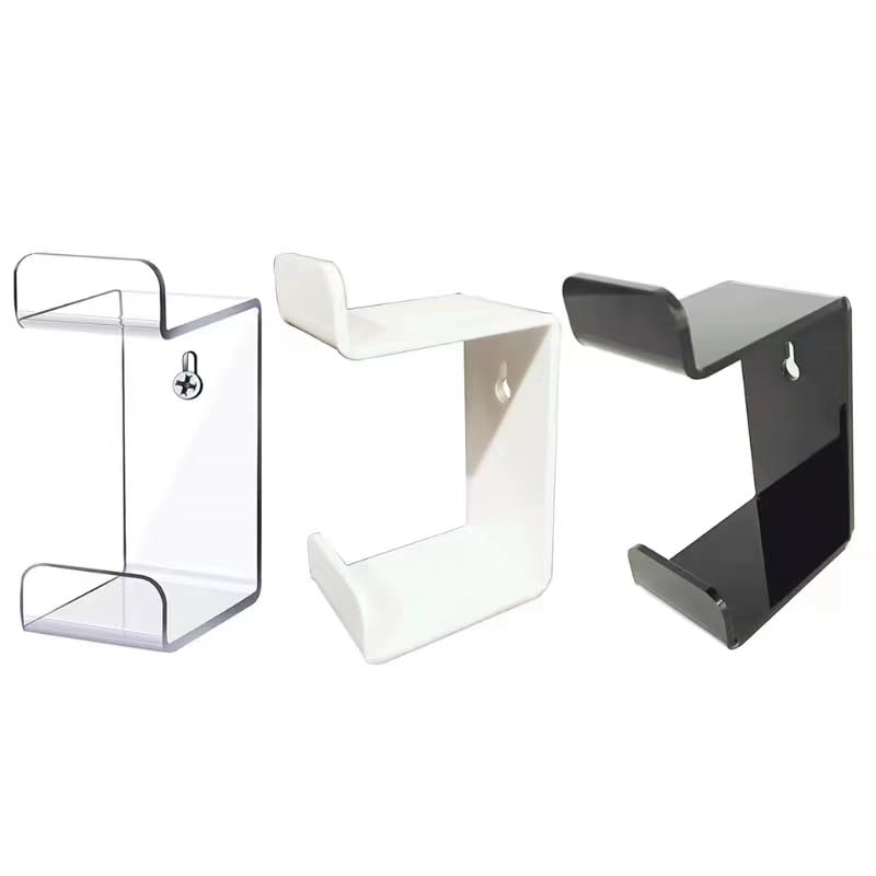 2PCS Acrylic Game Controller and Headphone Holders, Universal Dual Stand, Display Stand (Black) - color: black