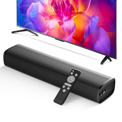 MZEIBO Sound Bar,50W for Smart TV Bluetooth 5.3 Speaker 17 Inch TV Speaker with ARC/Optical/AUX Connections - color: Black