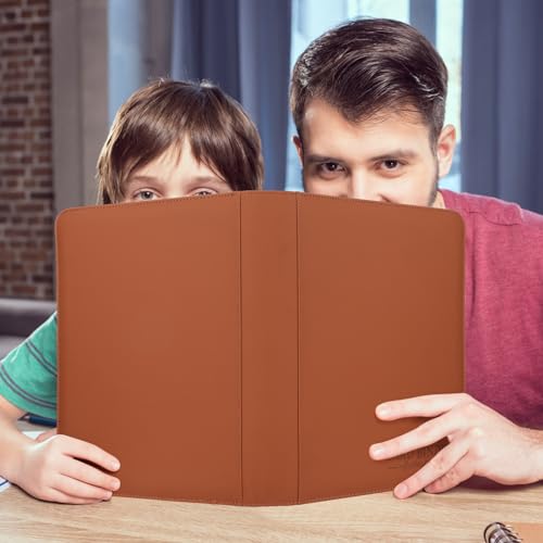 Trading Card Binder, Card Collection Binder Album Folder with 540 Side Loading Pockets, 9 Pocket Trading Card Album Folder for TGC,MTG, Baseball Cards, Yugioh - color: R-brown