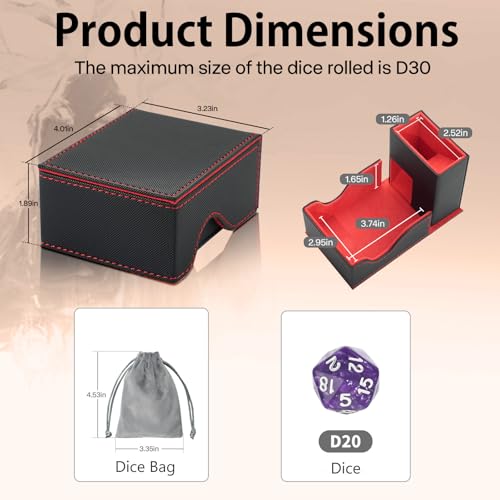 Dice Tower and Tray,Foldable Portable Dice Rolling Tower,Dice Roller Accessory for Dungeons and Dragons,Classic Board Games,RPG Games, and Tabletop Games Purple/Green - color: Purple/Green(Green Dragon)