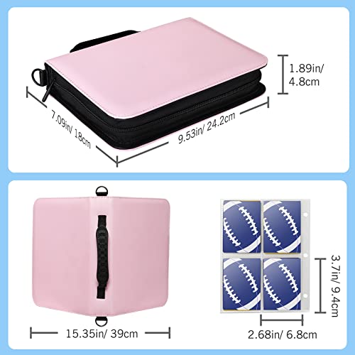 MoKo Trading Card Storage Box, 3000+ MTG Deck Box - color: Pink, size: 4 Slots without side display
