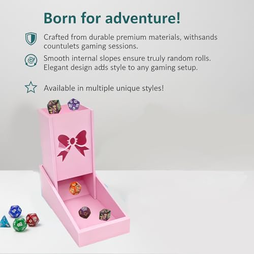 Foldable Mini Dice Tower for D&D, RPG & Tabletop Games Portable Dice Roller Design, Foldable Dice Storage Box Perfectly Fits Board Game Accessories and Gifts (style1) - style: style1