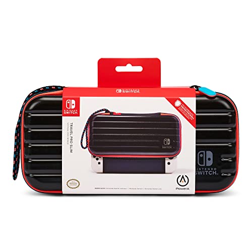 PowerA Slim Travel Pro Case for Nintendo Switch - OLED Model and Lite - Red/Blue, Hard Shell Protective Gaming Console Case