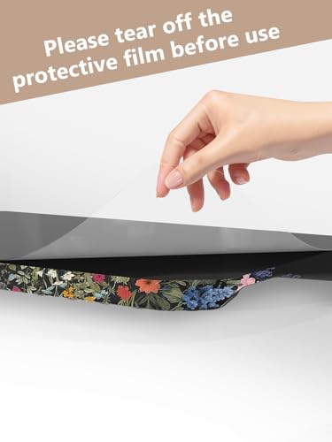 2-in-1 Ergonomic Keyboard Stand with Wrist Rest, Comfy Keyboard Riser Holder with Massage Design, Flower - color: Black Flower