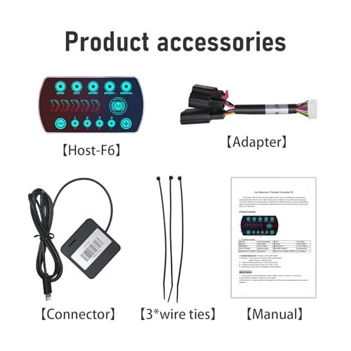 Throttle Response Controller 10 Drive Modes Smart Electronic Accelerator | Fit for Ford F150 F250 F350 F450 F550 Explorer Mustang Bronco Ranger Edge Fusion Taurus Focus Land Rover Mazda - size: 861-F6, style: 861-6