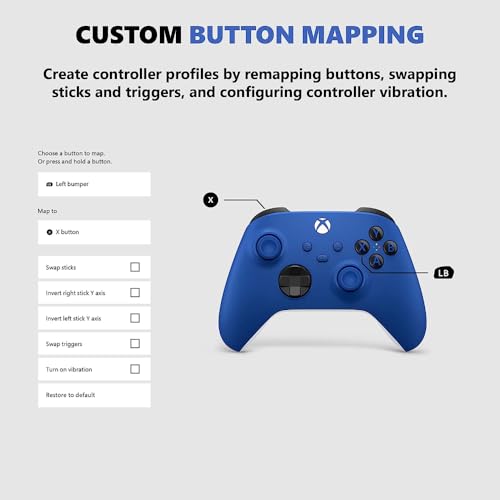 Microsoft QAU-00065 Xbox Special Edition Wireless Controller Shock Blue 2 Pack (Renewed) - color: Shock Blue