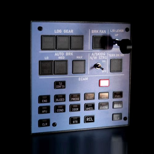 Goekhyrani Flight Simulator Control Panel, A103 A32X/A31X/A350/XECAM HOME COCKPIT Landing Gear Indicator Integrated Panel for MSFS 2020/2024 - Compatible with Fenix, FBW ini