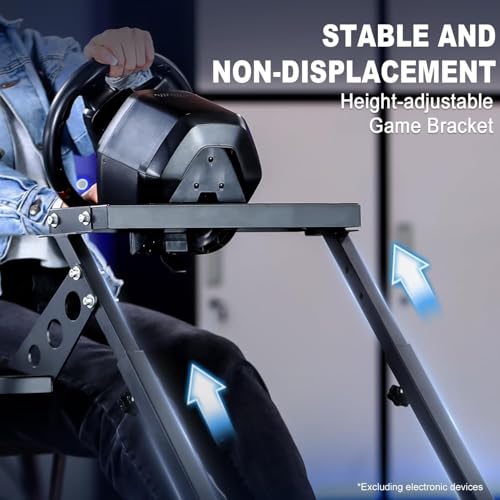 Marada G29 Racing Wheel Stand Height Adjustable Foldable Made of Carbon Steel, Can Install Both Shifter and Handbrake,Racing wheel, Support for Logitech G25 G27 G920,Thrustmaster T300RS