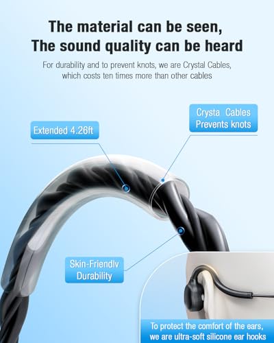 USB Headset with Mic for PC-Laptop,Open Ear Headphones Design for Long Wear, Computer Headset with Call Noise Reduction Premium Stereo Sound for Call Center, MS Teams, Skype, Webinars and More (Black)