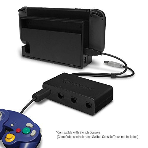 Hyperkin - 4-Port Controller Adapter for Nintendo GameCube Compatible with Nintendo Switch/ Wii U/ PC - Black