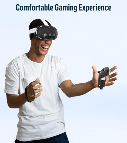 Silicone Cover Set Compatible with Meta Oculus/Quest 3, VR Accessories Protective Cover Includes Controller Grips, Front Shell Headset Cover and Face Cover, Not Fit Quest 3S (Black) - color: Black