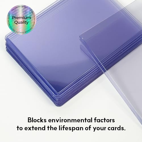 130PT Extra-Rigid Top Loaders for Cards (10 Pack) – Ultra Clear Hard Plastic Card Sleeves for Trading Cards, Collectible Cards & Sports Cards – Thick Trading Card Top Loaders & Hard Card Protectors - size: 130PT / 10 Pack