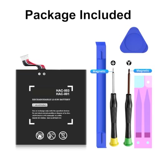 Battery for HAC-003, 3.7V 5180mAh【2026 Upgrade】 Higher Capacity Battery Replacement for Nintendo Switch Console HAC-001(2017) HAC-001(-01)(2019) OLED HEG-001(2021) with Repair Tool Kit