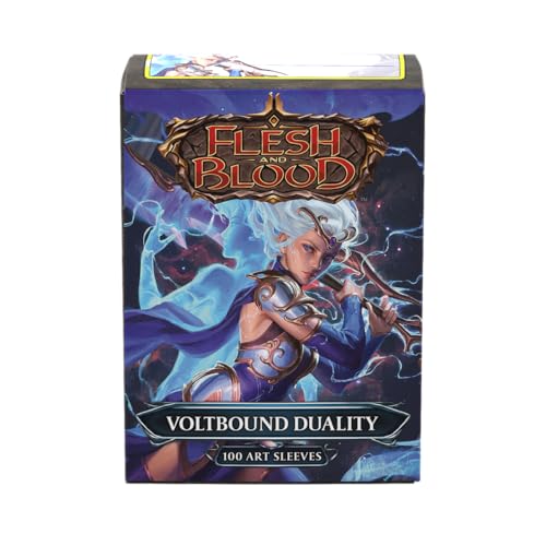 Dragon Shield | Flesh & Blood Art Sleeves | 100 CT - Smooth & Tough Premium TCG Sleeves | Compatible with Pokemon, One Piece & Magic the Gathering | Voltbound Duality - color: Voltbound Duality